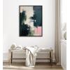 image:imageKate and Laurel Sylvie Emerald Blush Framed Canvas Wall Art by Amy Lighthall 18x40 Black Colorful Modern Abstract Art for WallBlack