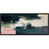 image:imageKate and Laurel Sylvie Emerald Blush Framed Canvas Wall Art by Amy Lighthall 18x40 Black Colorful Modern Abstract Art for WallBlack