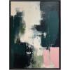image:imageKate and Laurel Sylvie Emerald Blush Framed Canvas Wall Art by Amy Lighthall 18x40 Black Colorful Modern Abstract Art for WallBlack