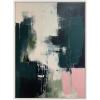 image:imageKate and Laurel Sylvie Emerald Blush Framed Canvas Wall Art by Amy Lighthall 18x40 Black Colorful Modern Abstract Art for WallWhite