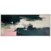 image:imageKate and Laurel Sylvie Emerald Blush Framed Canvas Wall Art by Amy Lighthall 18x40 Black Colorful Modern Abstract Art for WallWhite