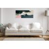 image:imageKate and Laurel Sylvie Emerald Blush Framed Canvas Wall Art by Amy Lighthall 18x40 Black Colorful Modern Abstract Art for WallWhite