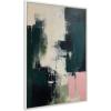 image:imageKate and Laurel Sylvie Emerald Blush Framed Canvas Wall Art by Amy Lighthall 18x40 Black Colorful Modern Abstract Art for WallWhite