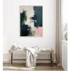 image:imageKate and Laurel Sylvie Emerald Blush Framed Canvas Wall Art by Amy Lighthall 18x40 Black Colorful Modern Abstract Art for WallWhite