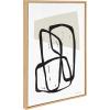 image:imageKate and Laurel Sylvie Entangled Neutral Framed Canvas Wall Art by Statement Goods 23x33 Natural Decorative Modern Abstract for WallNatural
