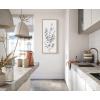 image:imageKate and Laurel Sylvie Eucalyptus Botanical I Gray and Soft White Framed Canvas Wall Art by The Creative Bunch Studio 18x40 Panel White Decorative Plant DecorNatural