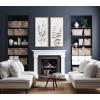 image:imageKate and Laurel Sylvie Eucalyptus Botanical I Gray and Soft White Framed Canvas Wall Art by The Creative Bunch Studio 18x40 Panel White Decorative Plant DecorNatural