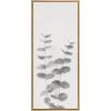 image:imageKate and Laurel Sylvie Eucalyptus Botanical II Gray and Soft White Framed Canvas Wall Art by The Creative Bunch Studio 18x40 Panel Natural Minimalist Nature Art Wall DcorGold
