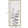 image:imageKate and Laurel Sylvie Eucalyptus Botanical II Gray and Soft White Framed Canvas Wall Art by The Creative Bunch Studio 18x40 Panel Natural Minimalist Nature Art Wall DcorGold