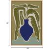 image:imageKate and Laurel Sylvie Expressive Abstract House Plant Ink Blue Vase Framed Canvas Wall Art by The Creative Bunch Studio 18x24 Natural Modern Abstract Botanical Vase with Contemporary Flower ArtNatural