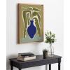 image:imageKate and Laurel Sylvie Expressive Abstract House Plant Ink Blue Vase Framed Canvas Wall Art by The Creative Bunch Studio 18x24 Natural Modern Abstract Botanical Vase with Contemporary Flower ArtNatural