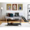 image:imageKate and Laurel Sylvie Expressive Abstract House Plant Ink Blue Vase Framed Canvas Wall Art by The Creative Bunch Studio 18x24 Natural Modern Abstract Botanical Vase with Contemporary Flower ArtNatural