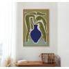 image:imageKate and Laurel Sylvie Expressive Abstract House Plant Ink Blue Vase Framed Canvas Wall Art by The Creative Bunch Studio 18x24 Natural Modern Abstract Botanical Vase with Contemporary Flower ArtNatural