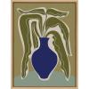 image:imageKate and Laurel Sylvie Expressive Abstract House Plant Ink Blue Vase Framed Canvas Wall Art by The Creative Bunch Studio 18x24 Natural Modern Abstract Botanical Vase with Contemporary Flower ArtNatural