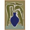 image:imageKate and Laurel Sylvie Expressive Abstract House Plant Ink Blue Vase Framed Canvas Wall Art by The Creative Bunch Studio 18x24 Natural Modern Abstract Botanical Vase with Contemporary Flower ArtNatural