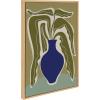 image:imageKate and Laurel Sylvie Expressive Abstract House Plant Ink Blue Vase Framed Canvas Wall Art by The Creative Bunch Studio 18x24 Natural Modern Abstract Botanical Vase with Contemporary Flower ArtNatural