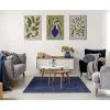 image:imageKate and Laurel Sylvie Expressive Abstract House Plant Ink Blue Vase Framed Canvas Wall Art by The Creative Bunch Studio 18x24 Natural Modern Abstract Botanical Vase with Contemporary Flower ArtNatural