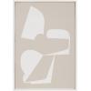 image:imageKate and Laurel Sylvie Eye Catching Sleek Abstract 3 White and Beige Framed Canvas Wall Art by The Creative Bunch Studio 23x33 White Modern Contemporary Art for Wall