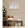 image:imageKate and Laurel Sylvie Eye Catching Sleek Abstract 3 White and Beige Framed Canvas Wall Art by The Creative Bunch Studio 23x33 White Modern Contemporary Art for Wall