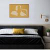 image:imageKate and Laurel Sylvie Eye Catching Sleek Abstract 3 Yellow and Tan Framed Canvas Wall Art by The Creative Bunch Studio 23x33 Natural Modern Contemporary Art for Wall