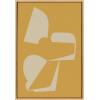 image:imageKate and Laurel Sylvie Eye Catching Sleek Abstract 3 Yellow and Tan Framed Canvas Wall Art by The Creative Bunch Studio 23x33 Natural Modern Contemporary Art for Wall