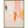 image:imageKate and Laurel Sylvie Fiesta Abstract Framed Canvas Wall Art by Amy Lighthall 18x40 Natural Colorful Modern Abstract Art for WallNatural