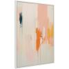 image:imageKate and Laurel Sylvie Fiesta Abstract Framed Canvas Wall Art by Amy Lighthall 18x40 Natural Colorful Modern Abstract Art for WallWhite