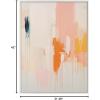 image:imageKate and Laurel Sylvie Fiesta Abstract Framed Canvas Wall Art by Amy Lighthall 18x40 Natural Colorful Modern Abstract Art for WallWhite
