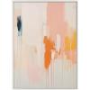 image:imageKate and Laurel Sylvie Fiesta Abstract Framed Canvas Wall Art by Amy Lighthall 18x40 Natural Colorful Modern Abstract Art for WallWhite