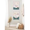 image:imageKate and Laurel Sylvie Floral Sink and Floral Bath Framed Canvas Wall Art Set by Leonora Jennifer Benza of Yellow Heart Art 2 piece 18x24 White Modern Contemporary Bathroom Art Set
