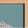 image:imageKate and Laurel Sylvie Floral in Teal Framed Canvas Wall Art by Apricot and Birch 18x24 Natural Vintage Floral Art for WallNatural