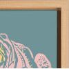 image:imageKate and Laurel Sylvie Floral in Teal Framed Canvas Wall Art by Apricot and Birch 18x24 Natural Vintage Floral Art for WallNatural