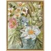 image:imageKate and Laurel Sylvie Flower Garden Framed Canvas Wall Art by Annie Quigley 18x24 Gold Soft Botanical Floral Bouquet Art for Wall Home DecorGold