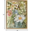 image:imageKate and Laurel Sylvie Flower Garden Framed Canvas Wall Art by Annie Quigley 18x24 Gold Soft Botanical Floral Bouquet Art for Wall Home DecorGold