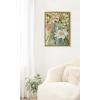 image:imageKate and Laurel Sylvie Flower Garden Framed Canvas Wall Art by Annie Quigley 18x24 Gold Soft Botanical Floral Bouquet Art for Wall Home DecorGold