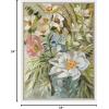 image:imageKate and Laurel Sylvie Flower Garden Framed Canvas Wall Art by Annie Quigley 18x24 Gold Soft Botanical Floral Bouquet Art for Wall Home DecorWhite