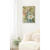 image:imageKate and Laurel Sylvie Flower Garden Framed Canvas Wall Art by Annie Quigley 18x24 Gold Soft Botanical Floral Bouquet Art for Wall Home DecorWhite