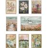 image:imageKate and Laurel Sylvie Flower Garden Framed Canvas Wall Art by Annie Quigley 18x24 Gold Soft Botanical Floral Bouquet Art for Wall Home DecorWhite