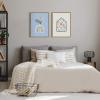 image:imageKate and Laurel Sylvie Flower House Framed Canvas Wall Art by Duchess Plum 18x24 Natural Decorative Floral Art for Wall
