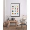 image:imageKate and Laurel Sylvie Full Moons Chart Framed Canvas Wall Art by The Whiskey Ginger 23x33 Black Gender Neutral Art for WallBlack