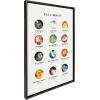 image:imageKate and Laurel Sylvie Full Moons Chart Framed Canvas Wall Art by The Whiskey Ginger 23x33 Black Gender Neutral Art for WallBlack