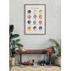 image:imageKate and Laurel Sylvie Full Moons Chart Framed Canvas Wall Art by The Whiskey Ginger 23x33 Black Gender Neutral Art for WallGold