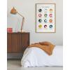 image:imageKate and Laurel Sylvie Full Moons Chart Framed Canvas Wall Art by The Whiskey Ginger 23x33 Black Gender Neutral Art for WallNatural
