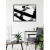 image:imageKate and Laurel Sylvie Gesture I BW Framed Canvas Wall Art by Amy Lighthall 28x38 Black Oversized Minimalist Abstract Art Black and White Wall DcorBlack