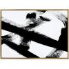 image:imageKate and Laurel Sylvie Gesture I BW Framed Canvas Wall Art by Amy Lighthall 28x38 Black Oversized Minimalist Abstract Art Black and White Wall DcorGold