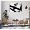image:imageKate and Laurel Sylvie Gesture I BW Framed Canvas Wall Art by Amy Lighthall 28x38 Black Oversized Minimalist Abstract Art Black and White Wall DcorGold