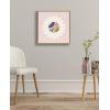 image:imageKate and Laurel Sylvie Groovy Daisy Framed Canvas Wall Art by Elizabeth Olwen 22x22 Natural Decorative Floral Art Print for Wall