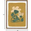 image:imageKate and Laurel Sylvie Happy Flowers Framed Canvas Wall Art by Oris Eddu 18x24 Natural Decorative Boho Floral Art Print for WallGold