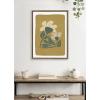 image:imageKate and Laurel Sylvie Happy Flowers Framed Canvas Wall Art by Oris Eddu 18x24 Natural Decorative Boho Floral Art Print for WallGold