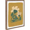 image:imageKate and Laurel Sylvie Happy Flowers Framed Canvas Wall Art by Oris Eddu 18x24 Natural Decorative Boho Floral Art Print for WallGold